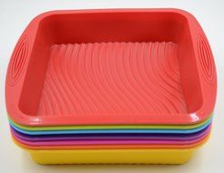 Silicone Bakeware Set - 5-Piece Non-Stick Silicone Baking Mold Set by ULee Including Rectangle Cake Mold, Round... N10