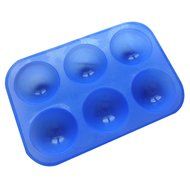 Wocuz 6 And a Half Hole Ball Silicone Mold, Cake Mold, Soap Mold, Jelly Mold, Pudding Mold, DIY Ice Mold N2