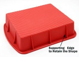 Silicone Bakeware Set - 5-Piece Non-Stick Silicone Baking Mold Set by ULee Including Rectangle Cake Mold, Round... N35