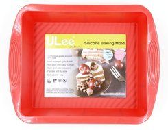 Silicone Bakeware Set - 5-Piece Non-Stick Silicone Baking Mold Set by ULee Including Rectangle Cake Mold, Round... N37