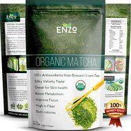 Enzo Organic Matcha Ceremonial Grade Green Tea Powder, Tropical Green - 4 Ounce