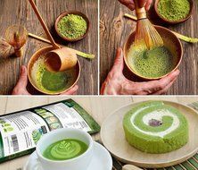 Enzo Organic Matcha Ceremonial Grade Green Tea Powder, Tropical Green - 4 Ounce N10