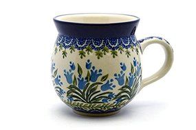 Polish Pottery Mug - 11 oz. Bubble - Blue Bells