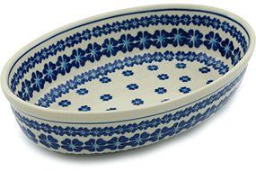 Polish Pottery Oval Baker 9-inch N4