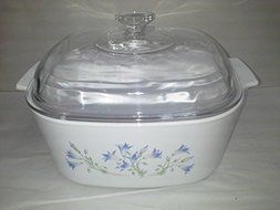 Corning Ware 5 Liter Casserole and Lid in the Blue Dusk pattern A-5-B N3