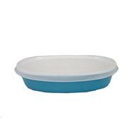Home Essentials Storage Essential Aqua Oval Baker With Lid