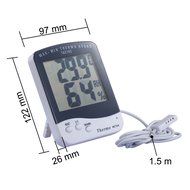Momoday High Quality LCD Screen Display Digital Outdoor Max-Min Thermometer with Hygrometer, temperature and humidity... N2