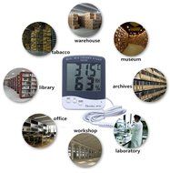 Momoday High Quality LCD Screen Display Digital Outdoor Max-Min Thermometer with Hygrometer, temperature and humidity... N5