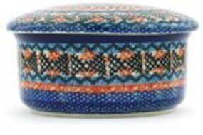 Polmedia Polish Pottery 5-inch Stoneware Jar with Lid H8699G Hand Painted from Ceramika Artystyczna in Boleslawiec... N3