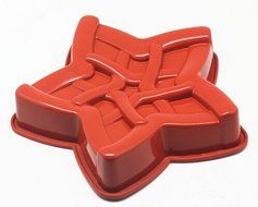 Red Silicone Five-pointed star Cake Mold