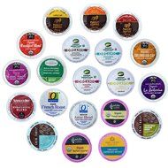 Organic Coffee K-Cups Variety Pack for Keurig Brewers, 20-count. Includes The Curated Pantry Gift Tag
