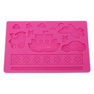 "Plane Ship Silicone Embossing Mould Fondant Cake Mold" shopping