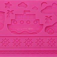 "Plane Ship Silicone Embossing Mould Fondant Cake Mold" shopping N5