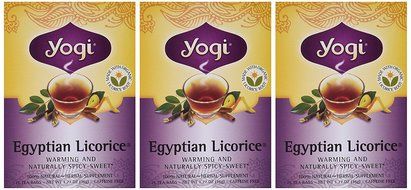 yogi egyptian licorice tea bags - 3 pack with 16 bags in each N3