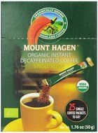 Mount Hagen Organic Instant Decaffeinated Coffee, 25-Count Single Serve Sticks (Pack of 4) N5