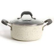 The Pioneer Woman Vintage Speckle 3-Quart Soup/Chili Casserole with Lid, Linen N2