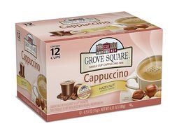 Grove Square Cappuccino, Hazelnut, 12 Single Serve Cups (Pack of 3)