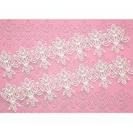 FOUR-C Cake Making Supplies Silicone Lace Mat Cake Decoration Mold Color Pink