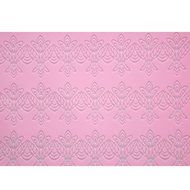 FOUR-C Cake Making Supplies Silicone Lace Mat Cake Decoration Mold Color Pink N2