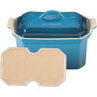 Le Creuset Heritage Caribbean Stoneware .75 Quart Pate Terrine with Press