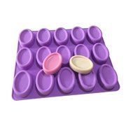 Allforhome(TM) 15 Oval Toast Silicone Chocolate mold Sample Soap Mold Muffin Cups Handmade Dessert Biscuit candy...