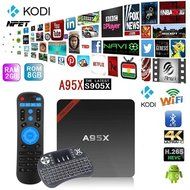 NPET NEXBOX A95X Android 6.0 S905X TV Box 2GB/8GB with illuminate Backlight Wireless Touchpad Keyboard
