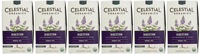 Celestial Organics Herbal Tea, Digestion, 20 Count (Pack of 6) N6