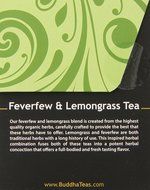 Buddha Teas Feverfew &amp; Lemongrass Tea, 18 Count (Pack of 6)