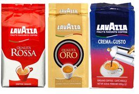 Lavazza Sampler 3 Pack, Ground Coffee 8.8 Oz Bricks - Crema e Gusto, Qualita Rossa, Qualita Oro