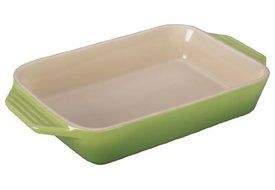 Le Creuset Stoneware Rectangular Dish, 10.5 by 7-Inch, Caribbean N2