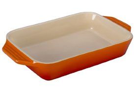 Le Creuset Stoneware Rectangular Dish, 10.5 by 7-Inch, Caribbean N3