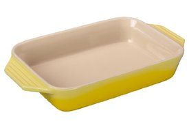 Le Creuset Stoneware Rectangular Dish, 10.5 by 7-Inch, Caribbean N4