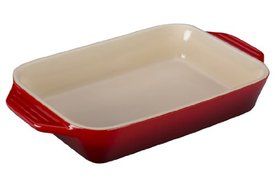 Le Creuset Stoneware Rectangular Dish, 10.5 by 7-Inch, Caribbean N5