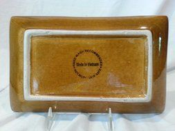 Sand Colored Asian Inspired Plate 10.25 Inches X 6.25 Inches Asian Inspired Candle Tray