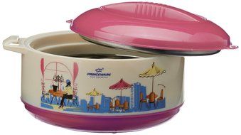 Princeware Elite Plastic Casserole Set, 4-Pieces, Pink N2