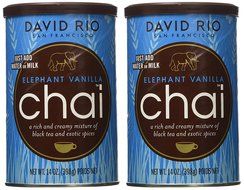 David Rio Elephant Vanilla Chai, 14oz. - 2 canisters N3