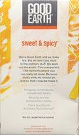 Good Earth Sweet &amp; Spicy Caffeine Free Herbal Tea, 18 Tea bags N3