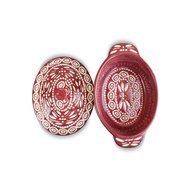 Temp-tations Old World Set of 4 Mini Oval Covered Casseroles in Cranberry N4