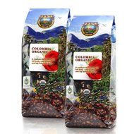 Java Planet - Colombian USDA Organic Coffee Beans, Fair Trade, Low Acid, Medium Dark Roast, Arabica Gourmet Specialty...