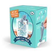 Fred &amp; Friends TEA FOR TWO Infuser and Mug Gift Set, Manatea N3