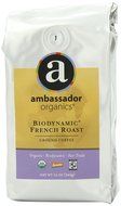 Ambassador Organics Biodynamic French Roast Ground Organic Coffee, 12-Ounce Bags (Pack of 2)