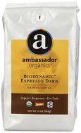 Ambassador Organics Biodynamic French Roast Ground Organic Coffee, 12-Ounce Bags (Pack of 2) N7