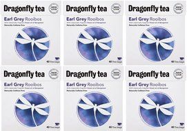 (2 Pack) - Dragonfly Tea - Earl Grey Rooibos Tea | 40 Bag | 2 PACK BUNDLE