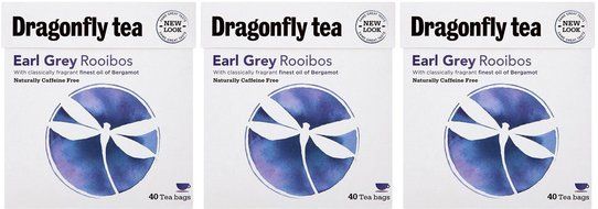 (2 Pack) - Dragonfly Tea - Earl Grey Rooibos Tea | 40 Bag | 2 PACK BUNDLE N2