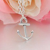 Fashion Silver Simple Anchor Charm Pendant Bib Chain Necklace Women Jewelry Gift N3