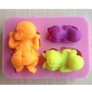 Cluis 3 Size baby to sleep Silicone Cake Mould Chocolate Sugarcraft Decorating Fondant Fimo Tool Gift N3