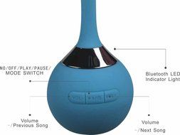 PINGKO Waterproof Wireless Bluetooth Speaker For Portable Outdoor with Dustproof Shockproof - Blue N4