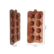 Fish Shell Shape Chocolate Silicone Mold Baking Cake Decoration Mould N2