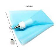 Cake Deco Kit -12 pc Cake Decorating Press Set,Icing Smoother,Silicone Pastry Icing Bag With 2 Stainless Steel... N3