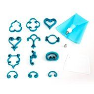 Cake Deco Kit -12 pc Cake Decorating Press Set,Icing Smoother,Silicone Pastry Icing Bag With 2 Stainless Steel... N5